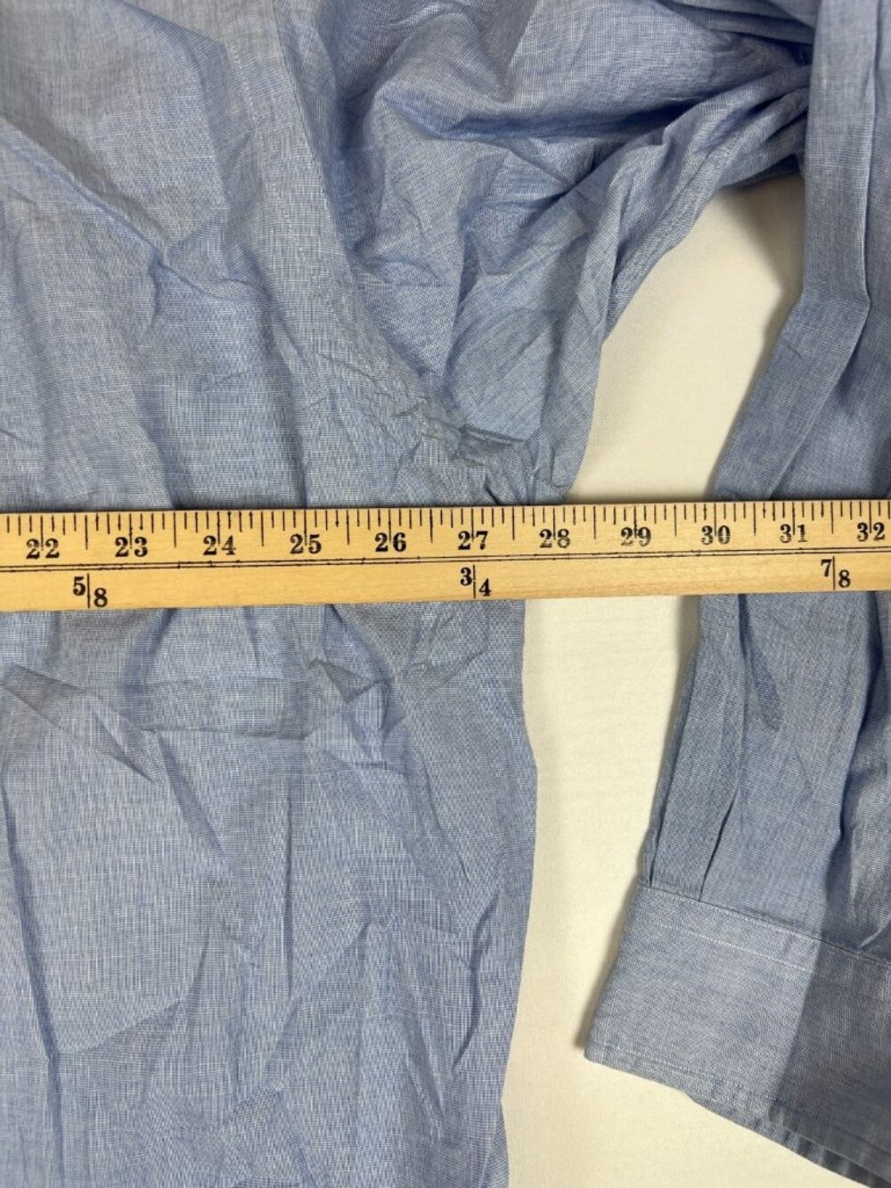 Ralph Lauren Mens XXL Blue Chambray Cotton Button Down Shirt Classic Fit - Picture 6 of 6